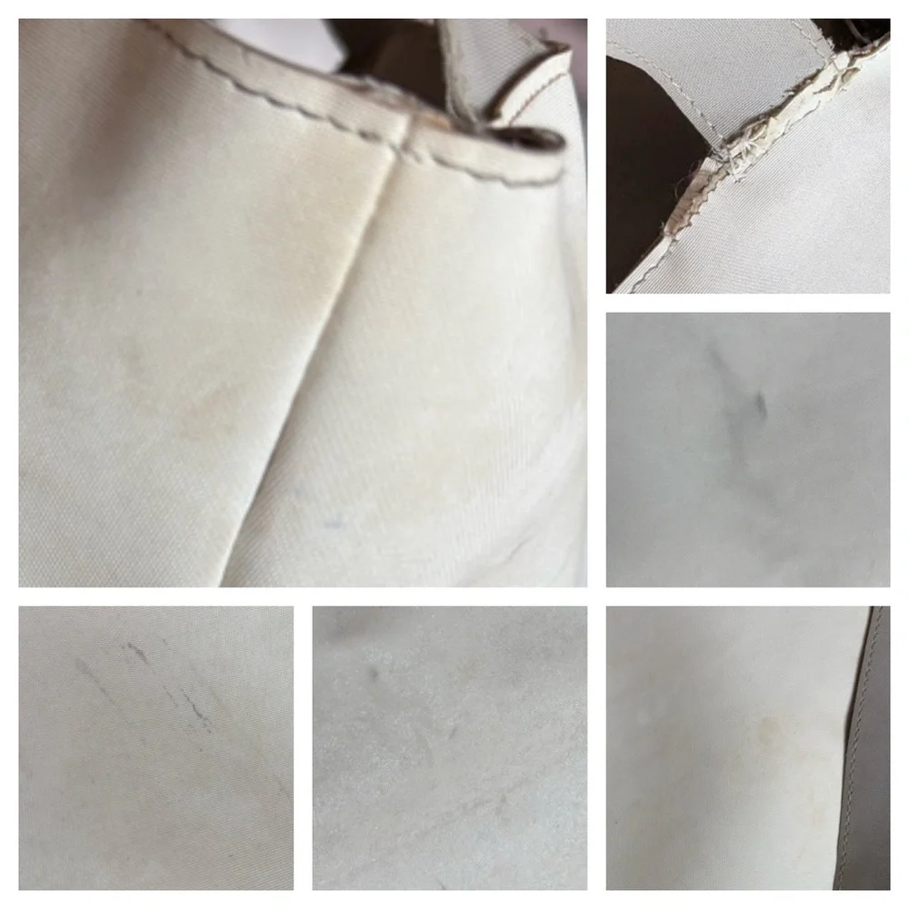 CHANEL Sports Line Cream & Gray Zip Top Tote